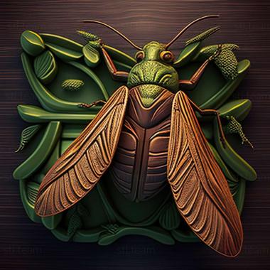 3D модель Grammoptera viridipennis (STL)